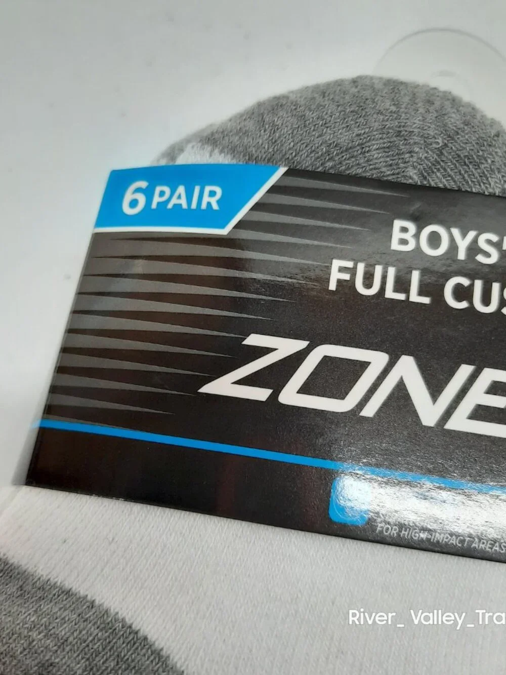 Zone Pro Boys Toddler Full Cushion Crew Socks 6 Pair Pack Shoe Size 4-8.5 New